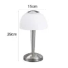 LED Tischleuchte VENTURA Silber 3-fach dimmbar, Höhe 29cm