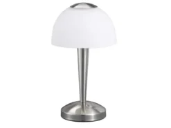 LED Tischleuchte VENTURA Silber 3-fach dimmbar, Höhe 29cm