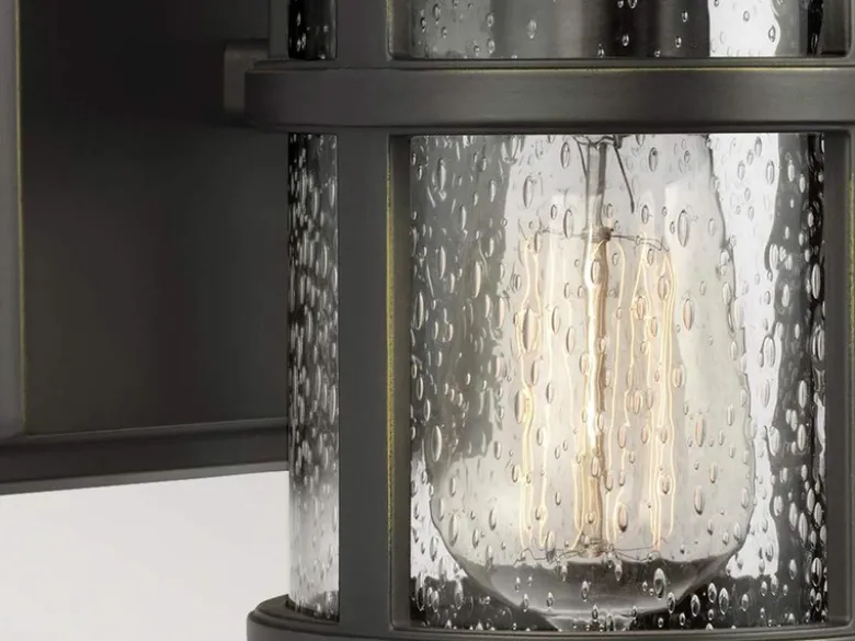 LED Ultra Wetter & Salzluft resistente Außen Laterne, Bronze Höhe 23cm