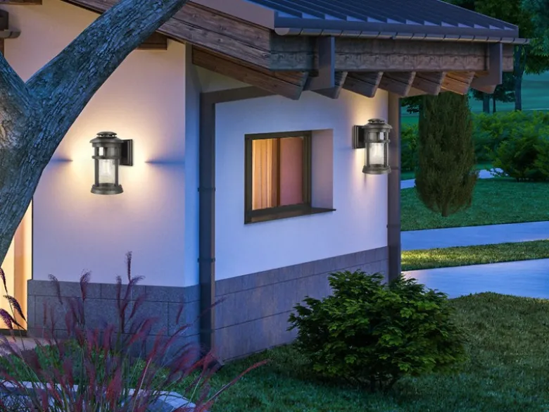 LED Ultra Wetter & Salzluft resistente Außen Laterne, Bronze Höhe 33cm
