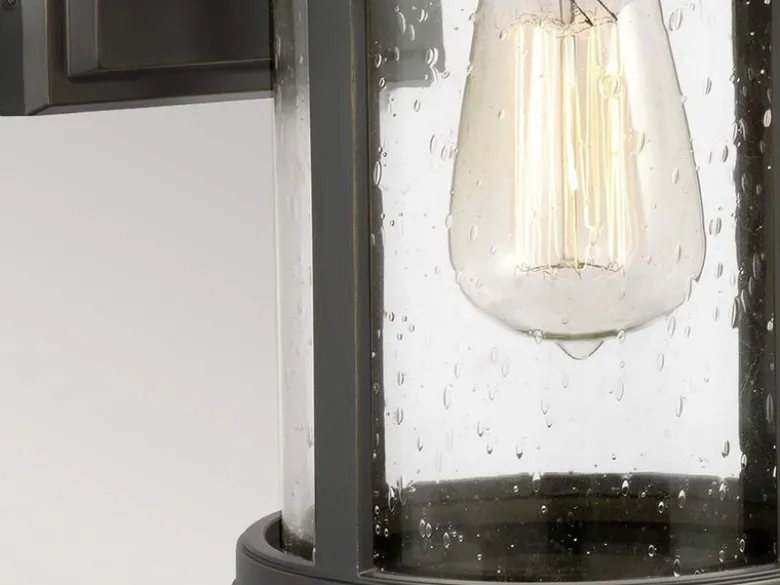 LED Ultra Wetter & Salzluft resistente Außen Laterne, Bronze Höhe 33cm