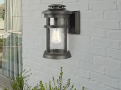 LED Ultra Wetter & Salzluft resistente Außen Laterne, Bronze Höhe 33cm