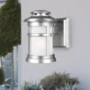 LED Ultra Wetter & Salzluft resistente Außen Laterne, Silber Höhe 23cm