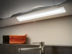 LED Unterbauleuchte ALINO flach, Schalter & 230V Direktanschluss, Länge 55cm