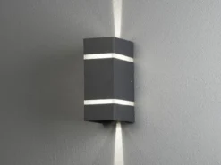 LED Up and Down Außenwandleuchte CREMONA Höhe 19,5cm, Anthrazit