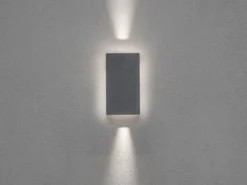LED Up and Down Außenwandleuchte CREMONA Höhe 17cm, Anthrazit