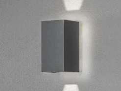 LED Up and Down Außenwandleuchte CREMONA Höhe 17cm, Anthrazit