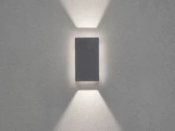 LED Up and Down Außenwandleuchte CREMONA Höhe 17cm, Anthrazit