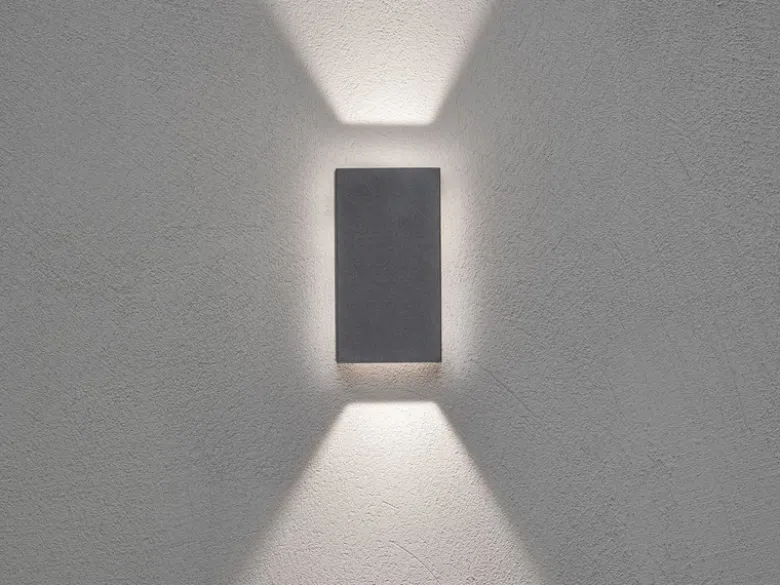 LED Up and Down Außenwandleuchte CREMONA Höhe 17cm, Anthrazit