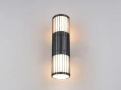 LED Up and Down Außenwandleuchte aus Aluminium Anthrazit, Höhe 30cm