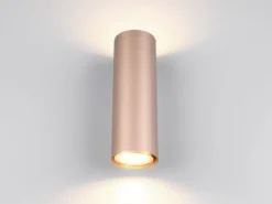 LED Up Down Wandleuchte Metall Coffee, Höhe 18cm