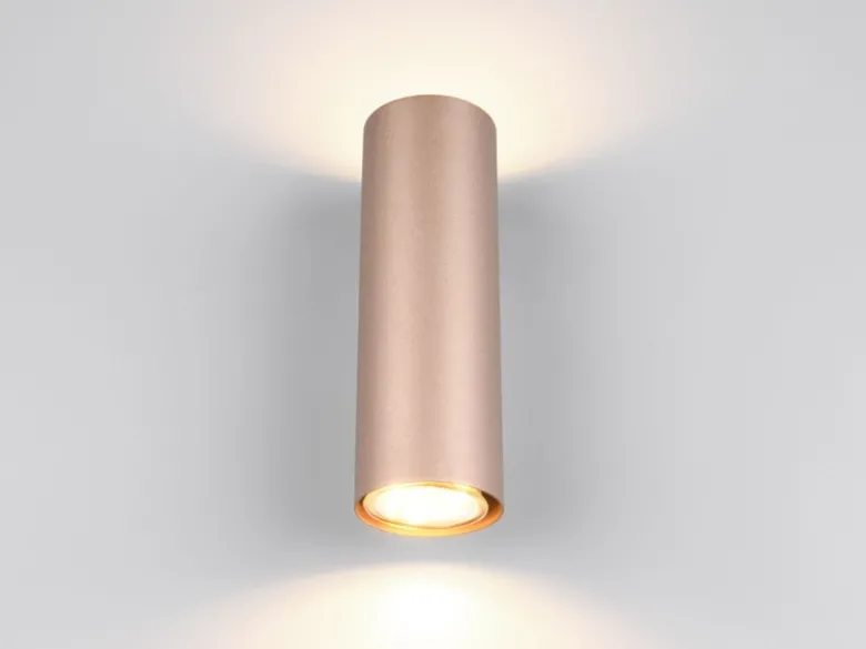 LED Up Down Wandleuchte Metall Coffee, Höhe 18cm