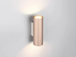 LED Up Down Wandleuchte Metall Coffee, Höhe 18cm