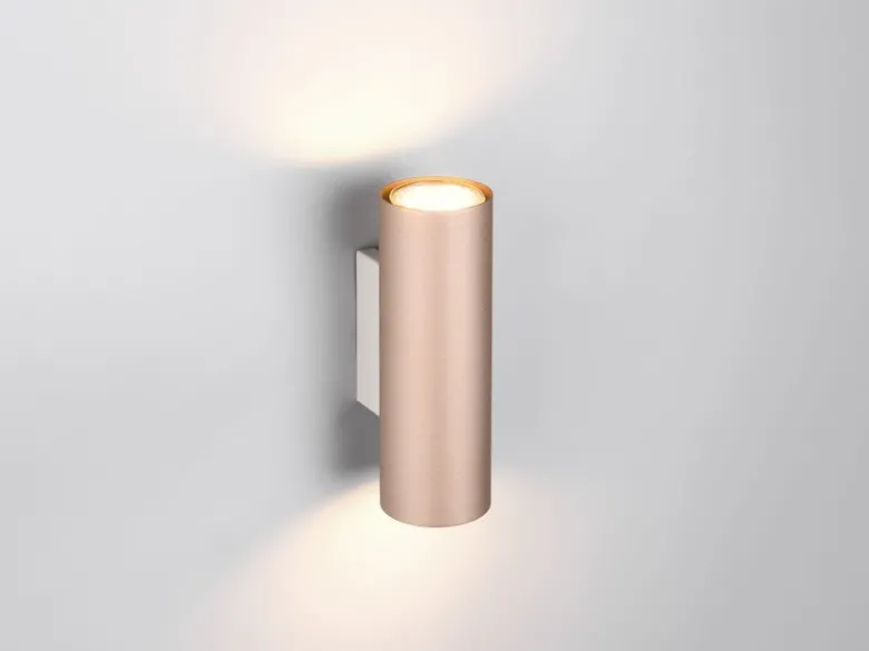 LED Up Down Wandleuchte Metall Coffee, Höhe 18cm