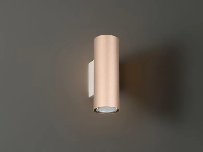 LED Up Down Wandleuchte Metall Coffee, Höhe 18cm