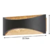LED Updown Wandleuchte RIO Schwarz Gold, Breite 22,5cm