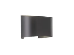 LED Updown Wandleuchte WALL Schwarz für Innen & Außen - 18cm breit
