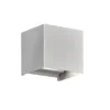 LED Updown Wandleuchte WALL Silber für Innen & Außen - 10cm breit