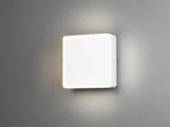LED Wand-& Deckenaußenleuchte CESENA, ALU in weiß mit Dämmerungssensor