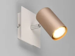 LED Wand- & Deckenstrahler Metall Coffee / Hellgrau, Breite 12cm
