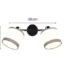 LED Wand- & Deckenstrahler mit Stoffschirmen in Weiß/Grau, Breite 35cm