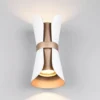 LED Wandlampe Weiß Coffee mit Updown Lichtaustritt, Höhe 21cm