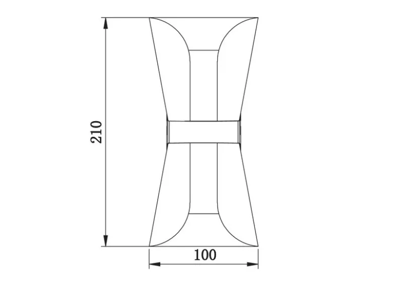 LED Wandlampe Weiß Coffee mit Updown Lichtaustritt, Höhe 21cm