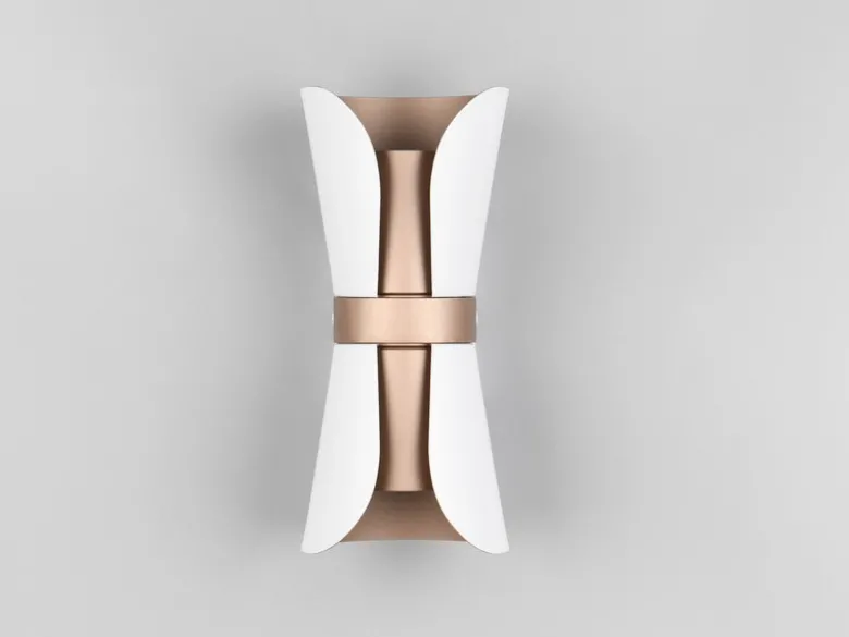 LED Wandlampe Weiß Coffee mit Updown Lichtaustritt, Höhe 21cm