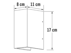 LED Wandleuchte ALU 2er SET Anthrazit Lichtaustritt verstellbar IP54 Höhe 17cm