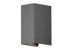 LED Wandleuchte ALU 2er SET Anthrazit Lichtaustritt verstellbar IP54 Höhe 17cm