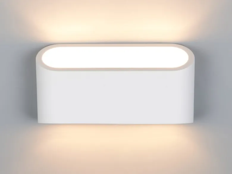 LED Wandleuchte aus Gips mit Up and Down Lichteffekt, Breite 23cm