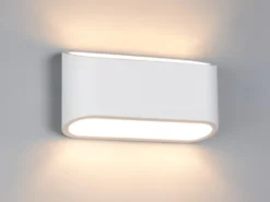 LED Wandleuchte aus Gips mit Up and Down Lichteffekt, Breite 23cm