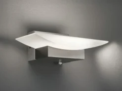 LED Wandleuchte BOWL Silber mit Schalter, dimmbar & CCT Lichtfarbe, Breite 20cm