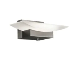 LED Wandleuchte BOWL Silber mit Schalter, dimmbar & CCT Lichtfarbe, Breite 20cm
