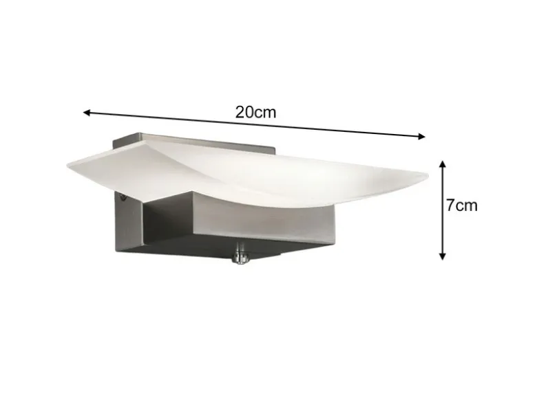 LED Wandleuchte BOWL Silber mit Schalter, dimmbar & CCT Lichtfarbe, Breite 20cm