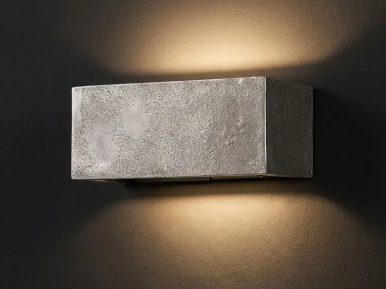 LED Wandleuchte COG Up Down, Silber Antik, verstellbares Licht, Breite 23cm