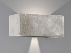 LED Wandleuchte COG Up Down, Silber Antik, verstellbares Licht, Breite 23cm