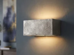 LED Wandleuchte COG Up Down, Silber Antik, verstellbares Licht, Breite 23cm