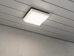 LED Wandleuchte / Deckenleuchte CESENA eckig, Alu weiß, 10 Watt, 900 Lumen