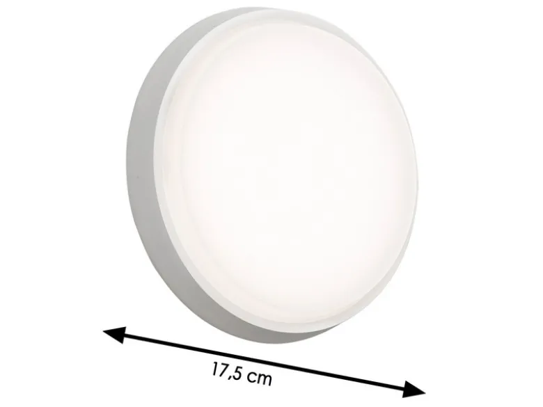 LED Wandleuchte / Deckenleuchte CESENA, Aluminium weiß, 10 Watt, 900 Lumen