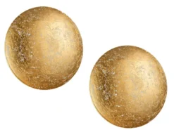 LED Wandleuchte 2er SET aus Metall in Blattgold rund, Ø 22cm