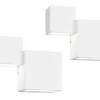 LED Wandleuchte 2er Set Up and Down Light Weiß matt in 3 Stufen dimmbar, B: 20cm