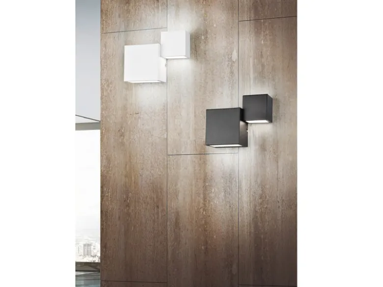 LED Wandleuchte 2er Set Up and Down Light Weiß matt in 3 Stufen dimmbar, B: 20cm