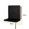 LED Wandleuchte FAIRFIELD Schwarz mit Stecker, Schalter & Ladefunktion Höhe 20cm