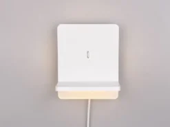LED Wandleuchte FAIRFIELD Weiß mit Stecker, Schalter & Ladefunktion, Höhe 20cm