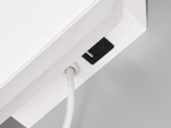 LED Wandleuchte FAIRFIELD Weiß mit Stecker, Schalter & Ladefunktion, Höhe 20cm
