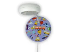 LED Wandleuchte für Kinderzimmer mit Fahrzeug-Motiven, Flexarm, Höhe 20cm