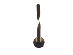 LED Wandleuchte GINKO für innen modern mit Schalter, Schwarz, Höhe 45cm