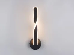 LED Wandleuchte GINKO für innen modern mit Schalter, Schwarz, Höhe 45cm