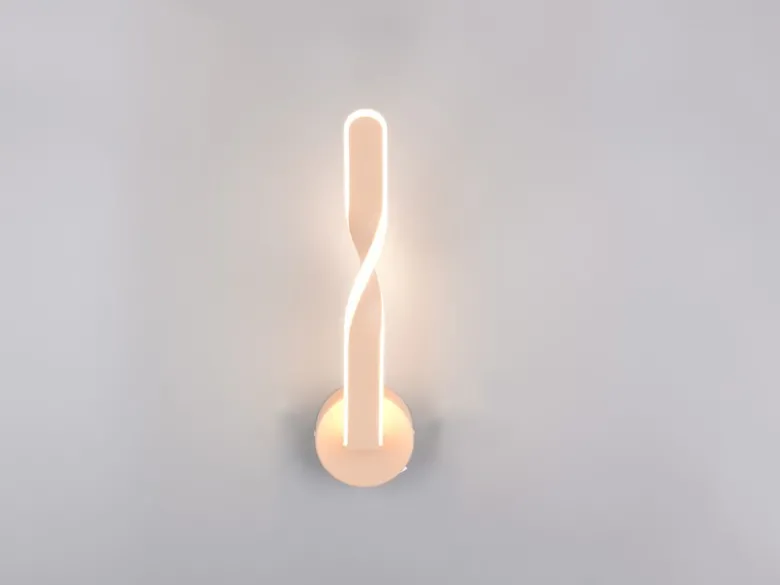 LED Wandleuchte GINKO für innen modern mit Schalter, Beige, Höhe 45cm